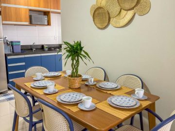 Apartamento mobiliado.