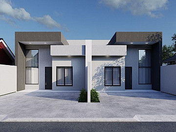 Casa em constru��o no Padovani