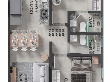 APARTAMENTO DA FRENTE E DOS FUNDOS